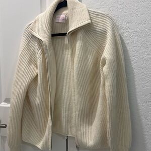 Brodie Cashmere Cream Turtleneck Sweater